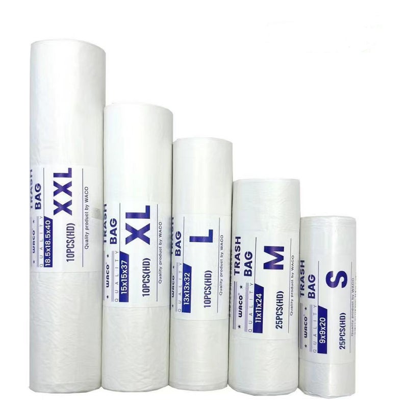 Supply Thickened Recyclable Material Garbage Bag Black Flat Mouth Continuous Roll Disposable Garbage Bag - Image 1