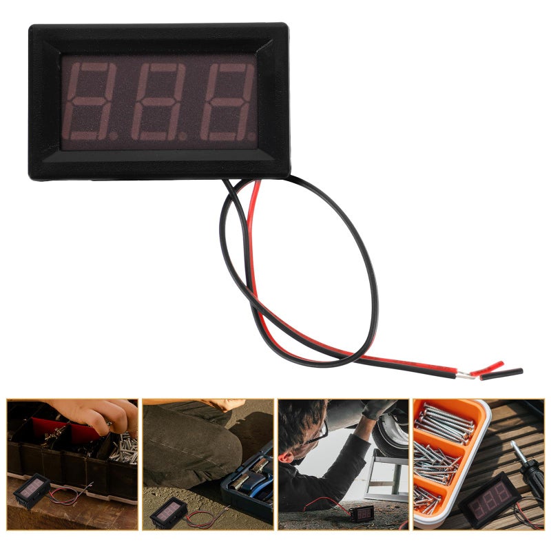 ميني فولتميتر رقمي رئيسي LED عداد الجهد 5V 120V تيار متردد تيار مستمر لمراقبة بطارية السيارة - Image 5