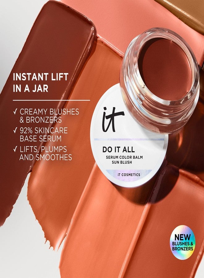 IT Cosmetics Do It All Serum Color Balm Sun Cream Blush & Bronzer, Sun Tan - Blendable & Buildable, Lift, Reshape, All-Over Color, 24HR Hydration, Hyaluronic Acid, Peptides & Vitamin E - 0.63 oz - Image 3