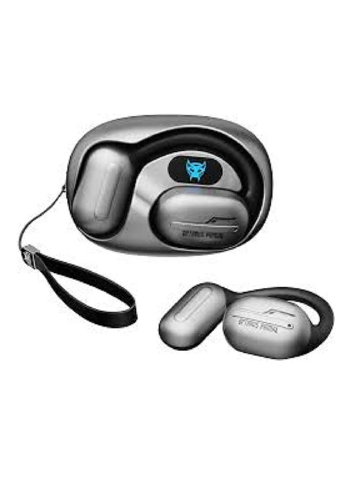 Transformers TF-T20 Open Ear Headphones Wireless Bluetooth 5.4 Earbuds, 60H Playtime Sport Earbuds Wireless with HD Mic Earhooks, Over Ear Headphones Waterproof for Running Driving Fitness Grey - Image 1