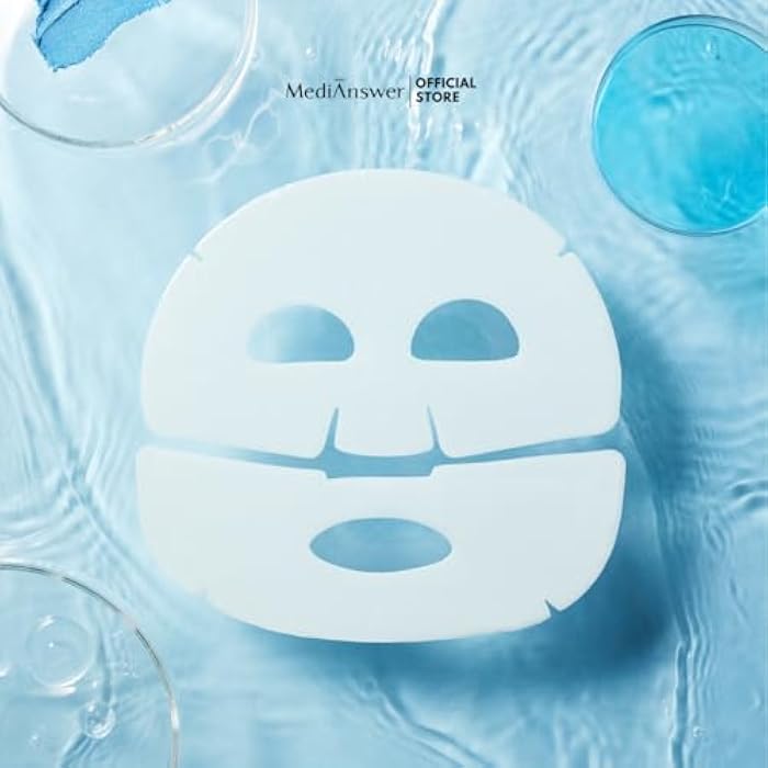 MediAnswer Pore Blue Claryfing Collagen Mask/Improve Summer Skin Problem/Pore Moisture Elasticity 5 Sheets - Image 2