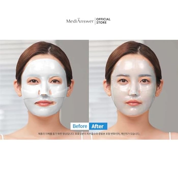 MediAnswer Pore Blue Claryfing Collagen Mask/Improve Summer Skin Problem/Pore Moisture Elasticity 5 Sheets - Image 3