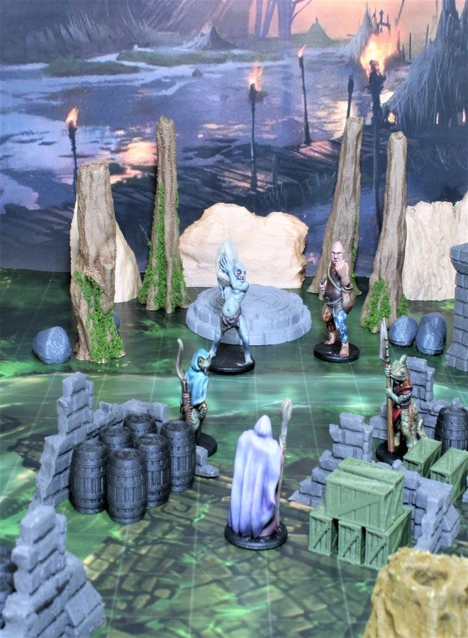 Extruded Gaming Green Armory Crates and Black Powder Barrels - Image 3