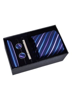5 Pcs Men's Tie Square Scarf Cufflinks Tie Clip Business Men's Trendy Suit