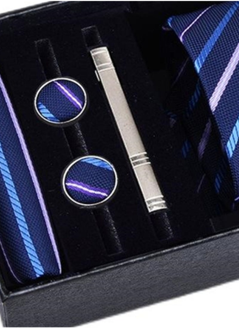 Generic - 5 Pcs Men's Tie Square Scarf Cufflinks Tie Clip Business Men's Trendy Suit - Image 1