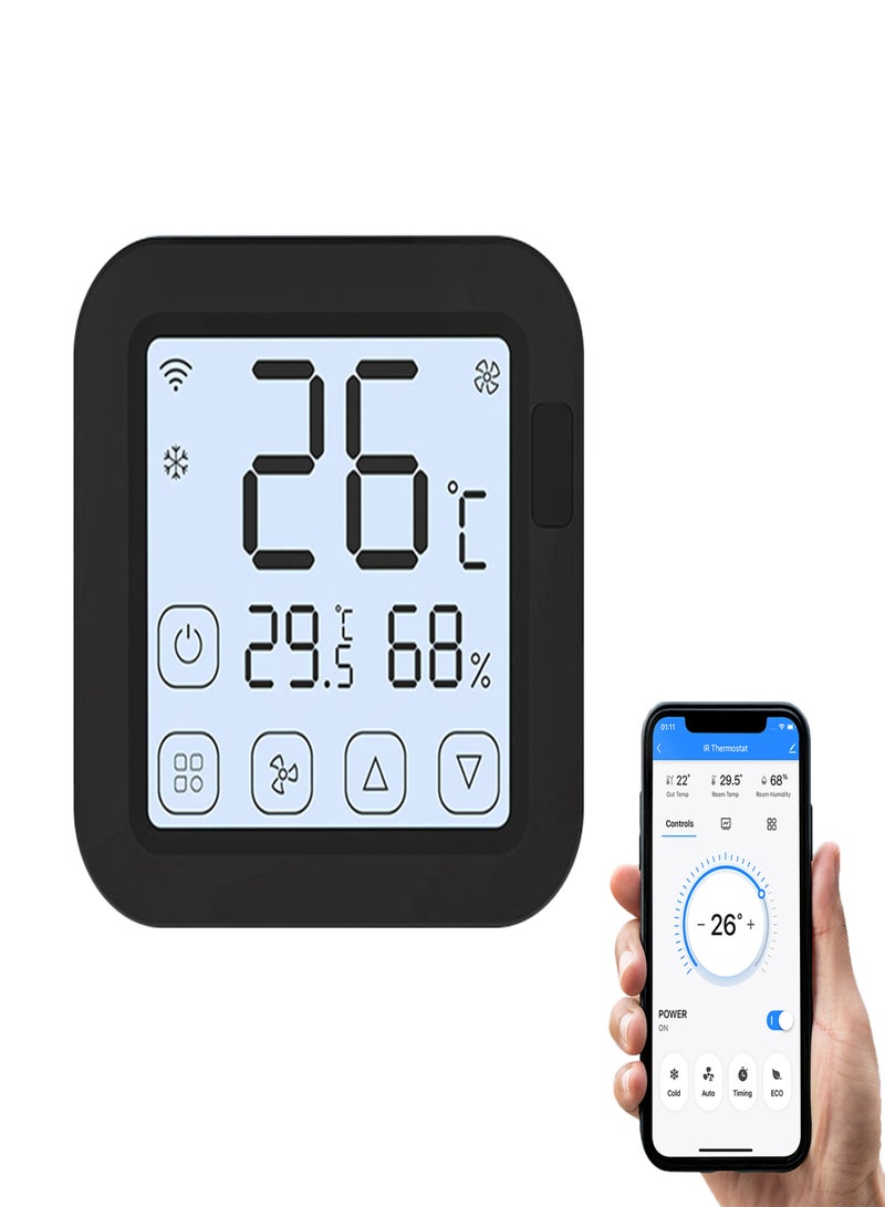 Tuya Smart Wifi IR Air Conditioner Controller Thermostat with LCD Display App Control Temperature Humidity Sensor Monitor Compatible with Google Home for Mini Split Portable AC - Image 1