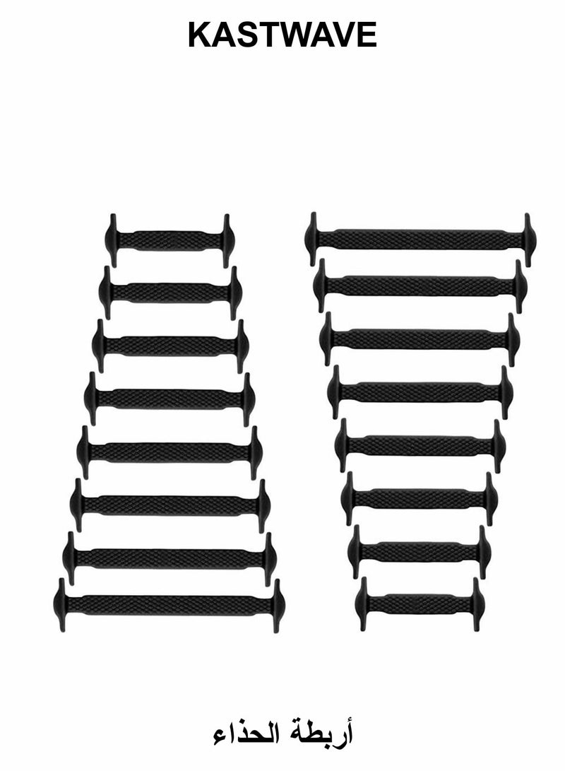 كاست ويف أربطة أحذية بدون رباط للأطفال والكبار، أربطة مرنة للأحذية الرياضية، أربطة أحذية مسطحة من السيليكون بدون رباط لأحذية الجري - Image 1