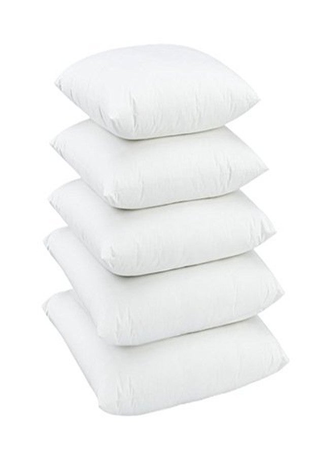 Clasiko Micro Fibre Cushion Fillers, White, 16x16 Inches, Pack of 5. - Image 1