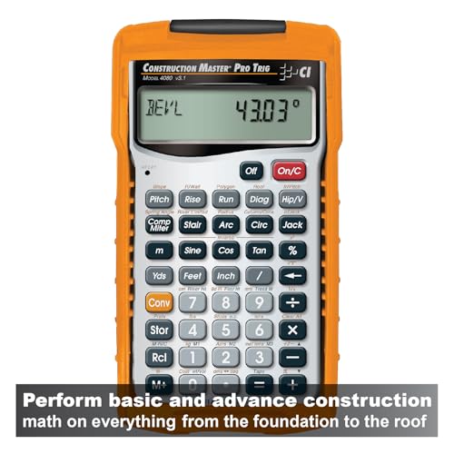 Calculated Industries 4080 Construction Master Pro Trig Advanced Construction Math Feet-Inch-Fraction Calculator with Full Trig Function for Architects, Engineers, Contractors, Estimators and Framers - Image 3