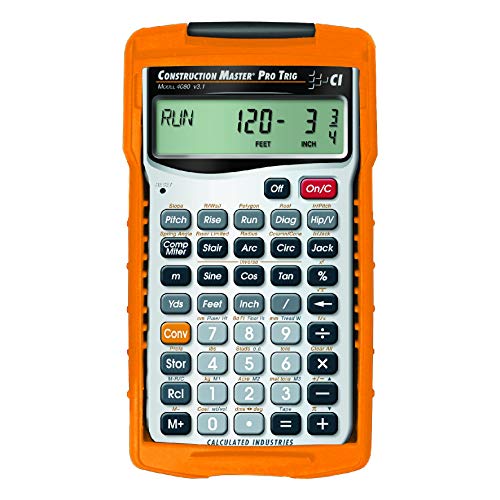 Calculated Industries 4080 Construction Master Pro Trig Advanced Construction Math Feet-Inch-Fraction Calculator with Full Trig Function for Architects, Engineers, Contractors, Estimators and Framers - Image 1