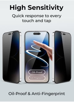glassology iPhone 15 Pro Privacy Screen Protector [Easy Installation with Alignment Frame] [Anti-Drop and Anti-scratch] [Case Friendly] 28°Anti-Spy Anti-Fingerprint  - Image 4