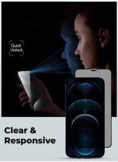 glassology iPhone 15 Pro Privacy Screen Protector [Easy Installation with Alignment Frame] [Anti-Drop and Anti-scratch] [Case Friendly] 28°Anti-Spy Anti-Fingerprint  - Image 3