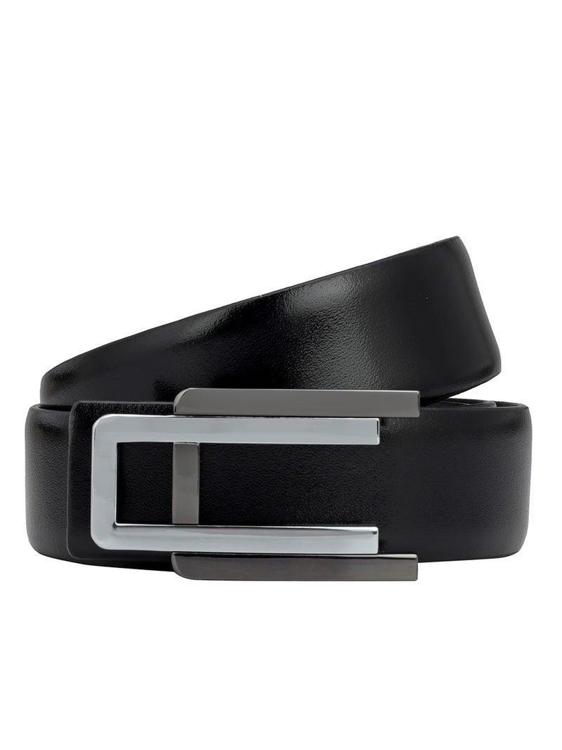 Da Milano Press Pin Leather Belt for Men - Black (Size- 100 cm) - Image 5