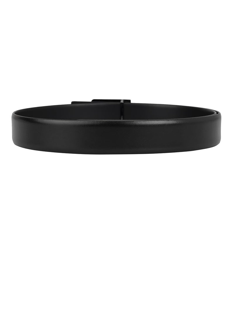 Da Milano Press Pin Leather Belt for Men - Black (Size- 100 cm) - Image 4