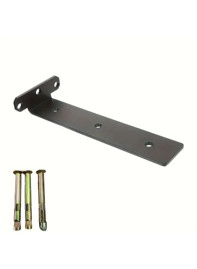Black Heavy Duty Metal Suspension Bracket For Wall Shelves Support - Image 1