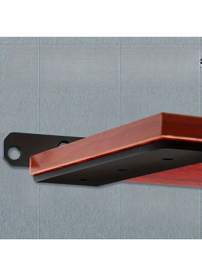 Black Heavy Duty Metal Suspension Bracket For Wall Shelves Support - Image 2