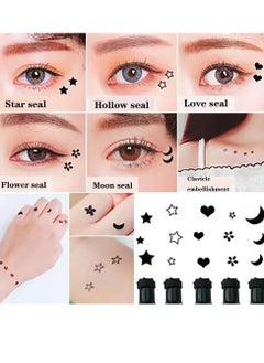 QIC 2 in 1 Jewel Light Eyeliner Pencil Eyeliner Stamp Waterproof Liquid Eyeliner Set Liquid Double Head Eyeliner Long Lasting Make Up Set Speedy and Easy Double Eyeliner Pencil 02  - Image 3