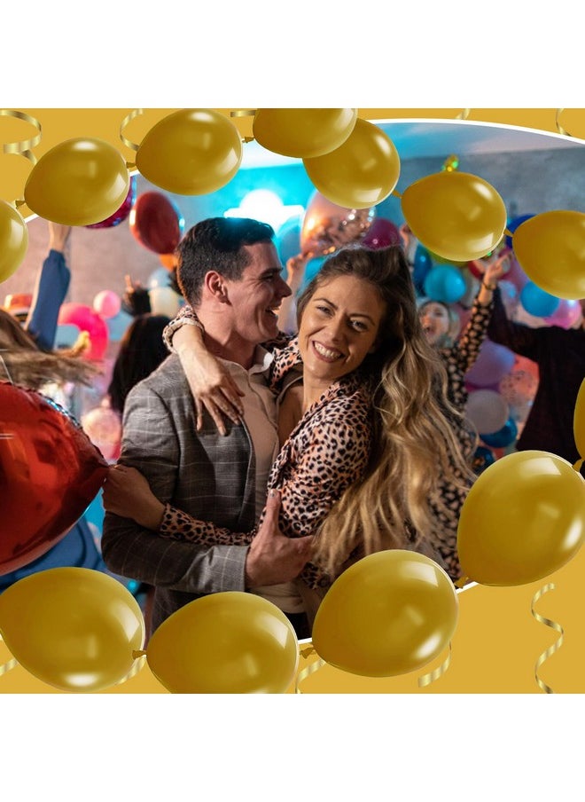 JUSTOTRY - Link Balloons 6 Inch - 100 Pcs Quick Link Balloon Latex Linking Balloons Connected Linkable Balloon Birthday Wedding Party Decorations(Gold) - Image 1