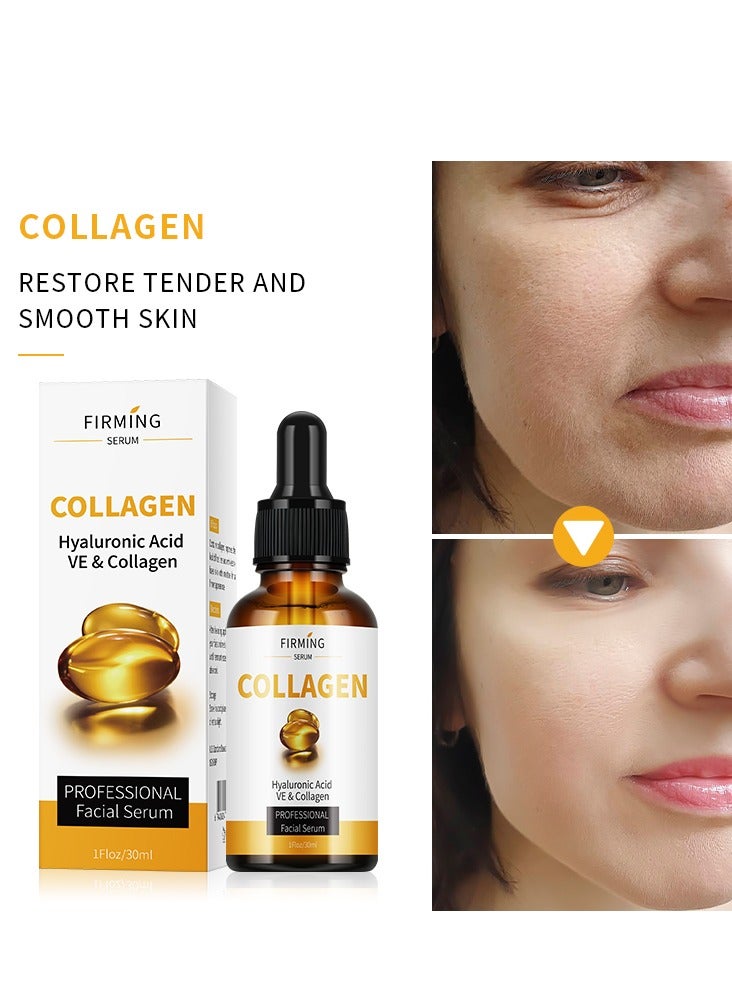 MOOYAM Collagen Facial Serum Anti Aging Treatment Natural Organic Formula Improves Skin Elasticity Diminishes Fine Lines  - Image 1
