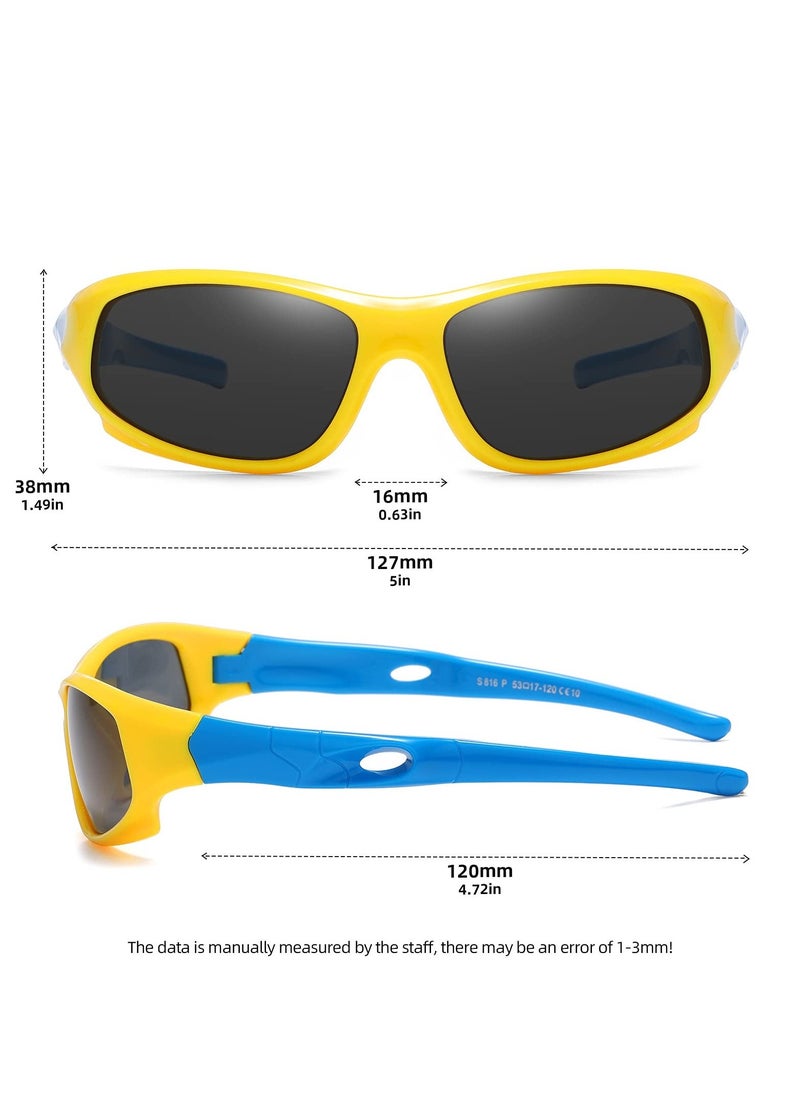 Flexible Kids Polarized Sunglasses for Boys Girls, 3 Pack Sport Sunglasses for Children Age 3-10 - Image 4