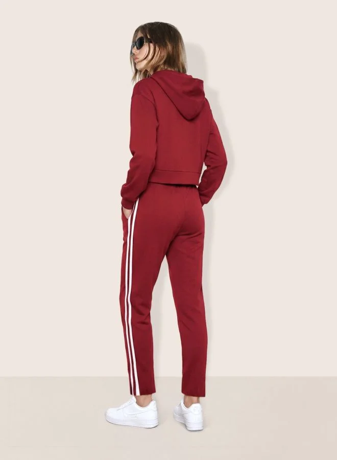 Freehand  Women Relaxed Fit Colourblocked Long Sleeve High Rise Sweatshirt and Pants Co-Ords Set  | Best Price UAE