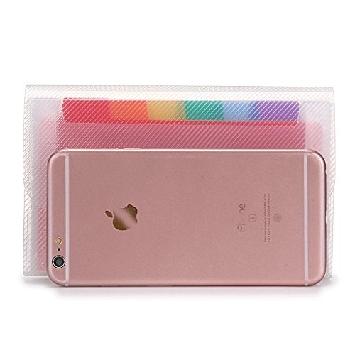 BTSKY 13 Pocket Accordian File Organizer Plastic Wallet for CardsCouponsReceiptTax Item Mini Expanding Folders Organizational A6 Portable Folder - Image 3