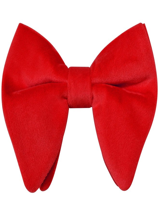 Branduce Velvet Bow Ties for Men Oversize Pre-tie Bowtie Tuxedo Bowties for Wedding, Red, general - Image 1