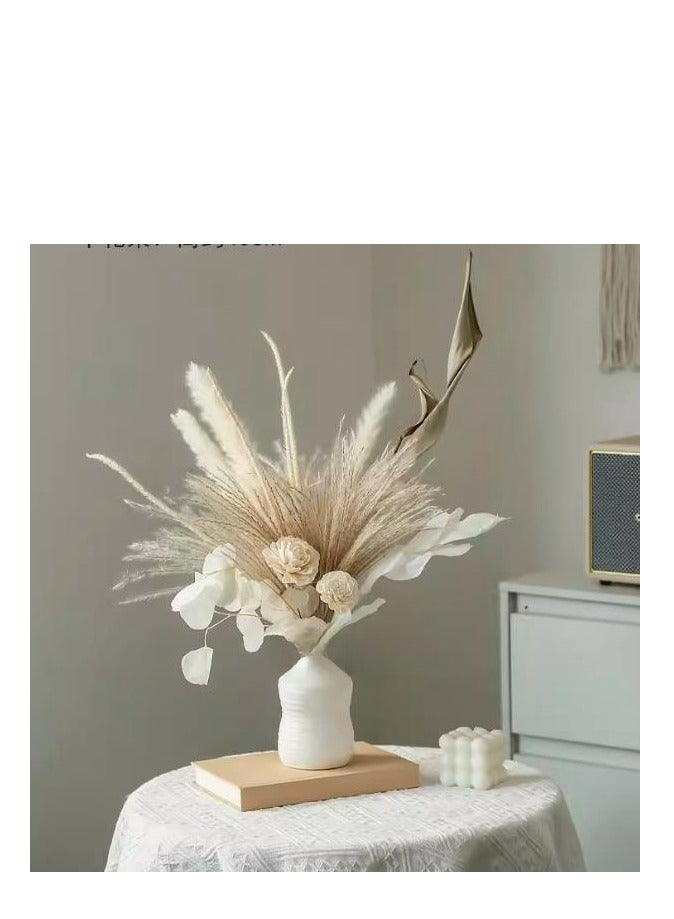Generic Like A Breath Of Fresh Air Flower Making, Dried Flower Bouquet, Eternal Flower Home Floral Decoration (With Vase) 