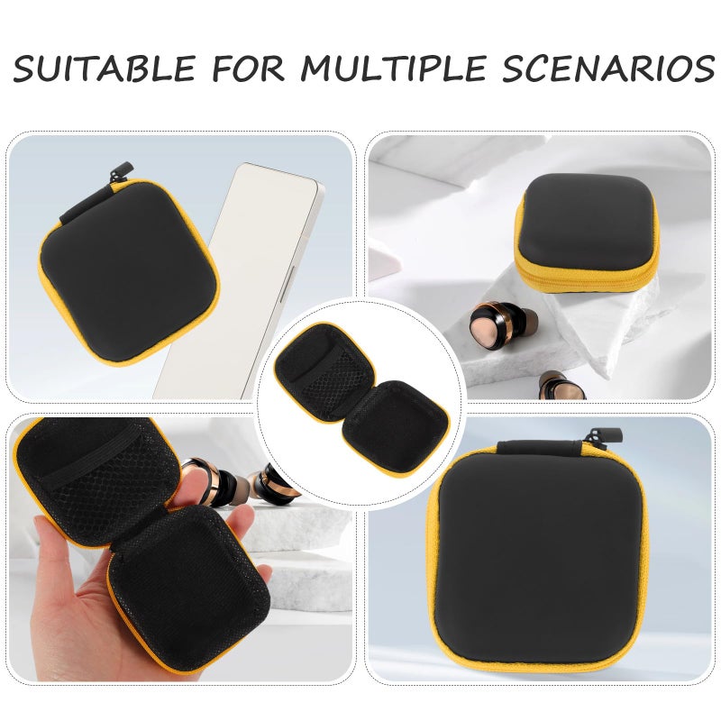 Yellow Eva Earbuds Case Portable Travel Cable Organizer Storage Pouch - Image 4