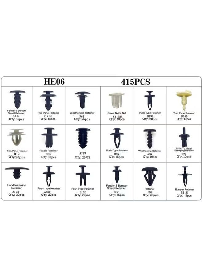 عبوة مكونة من 415 مشبك تثبيت ممتص الصدمات لفورد وشيفروليه - Image 2