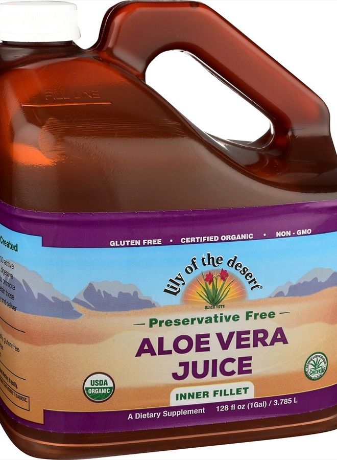 Lily Of the Desert Lily of the Desert Aloe Vera Juice, Preservative Free - Inner Fillet Aloe Vera Drink, Organic Aloe Juice with Natural Vitamins, Digestive Enzymes for Gut Health, Stomach Relief, Wellness, Glowing Skin - Image 1