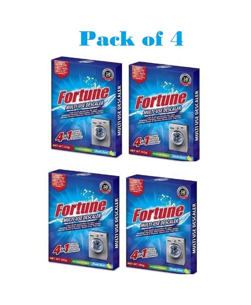 Fortune Washing Machine Cleaner & Descaler Powder | (Pack of 4-100g per Pack) | Tub & Drum Deep Cleaner | Removes Limescale,Odour & Residue |Front & Top Load Safe - Image 3