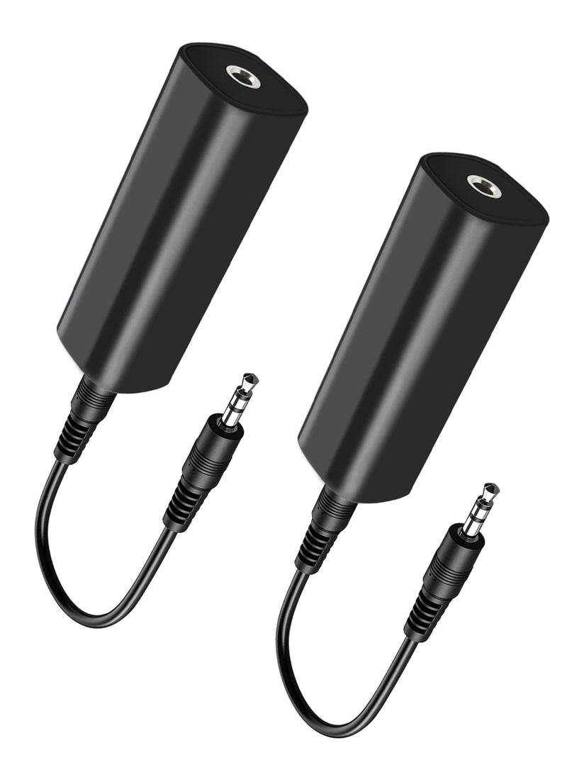 Ground Loop Noise Isolator, Noise Filter, 2 Packs Ground Loop Isolator with 3.5mm Audio Cable, Eliminate The Buzzing Noise for Your Car Audio System/Home Stereo with Jack 3.5mm Audio Cable