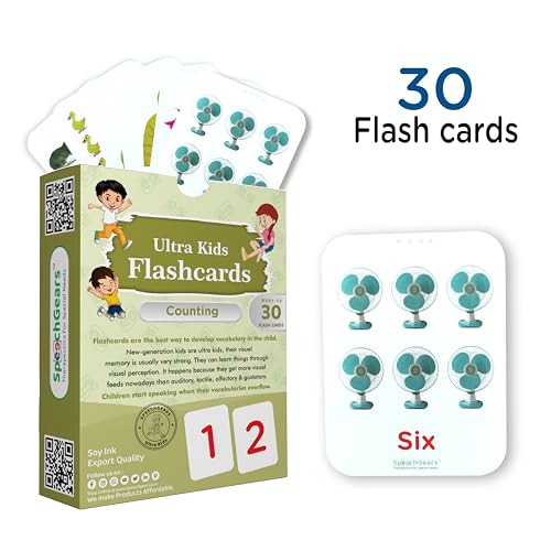 SpeechGears Early Learners Counting Ultrakids Flash Cards Educational Toys Pack of 30 Cards - Image 2