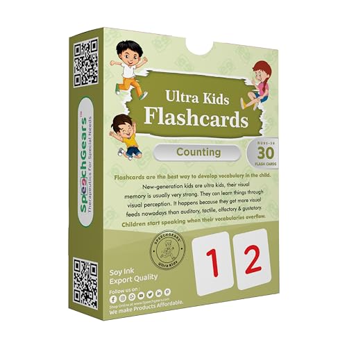 SpeechGears Early Learners Counting Ultrakids Flash Cards Educational Toys Pack of 30 Cards - Image 1