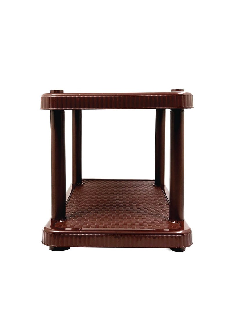 ESQUBE - Esqube Coffee Table Teapoy Plastic Portable Table Brown Color - Image 1