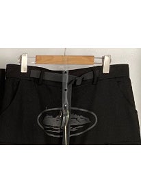 Corteiz Devil Island Cargo Pants Unisex Loose Fit Black black print
