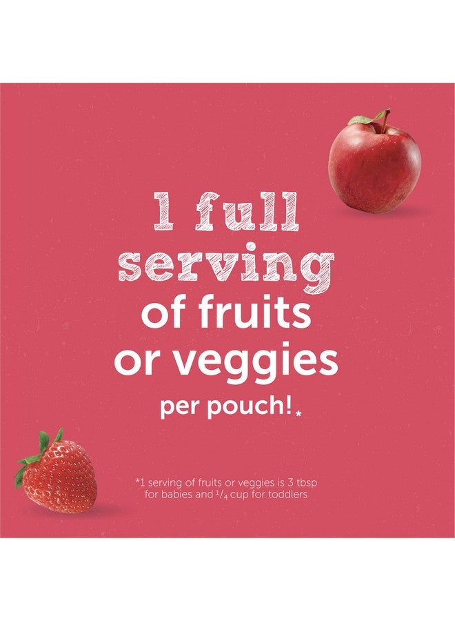 Beech-Nut Baby Food Pouches, Peach Apple Strawberry Fruit Puree Baby & Toddler Food, 3.5 oz (12 Pack) - Image 2