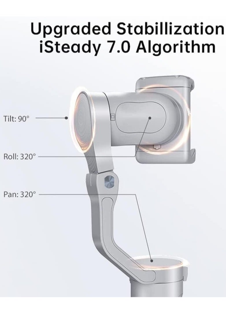 TIGER "Smartphone Gimbal iSteady XE Kit – 3-Axis Stabilizer with Fill Light, One-Key Inception for iPhone 14, 13 Pro Max & Android, Perfect for Vlogs & Live Streams (2023 Black Kit)"  - Image 3
