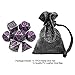 Haxtec Metal DND Dice Set Black Purple Dragon Pattern DD Dice Set with Leather Dice Bag Metal Polyhedral Dice Compatible with Dungeons and Dragons TTRPG Gifts - Image 4