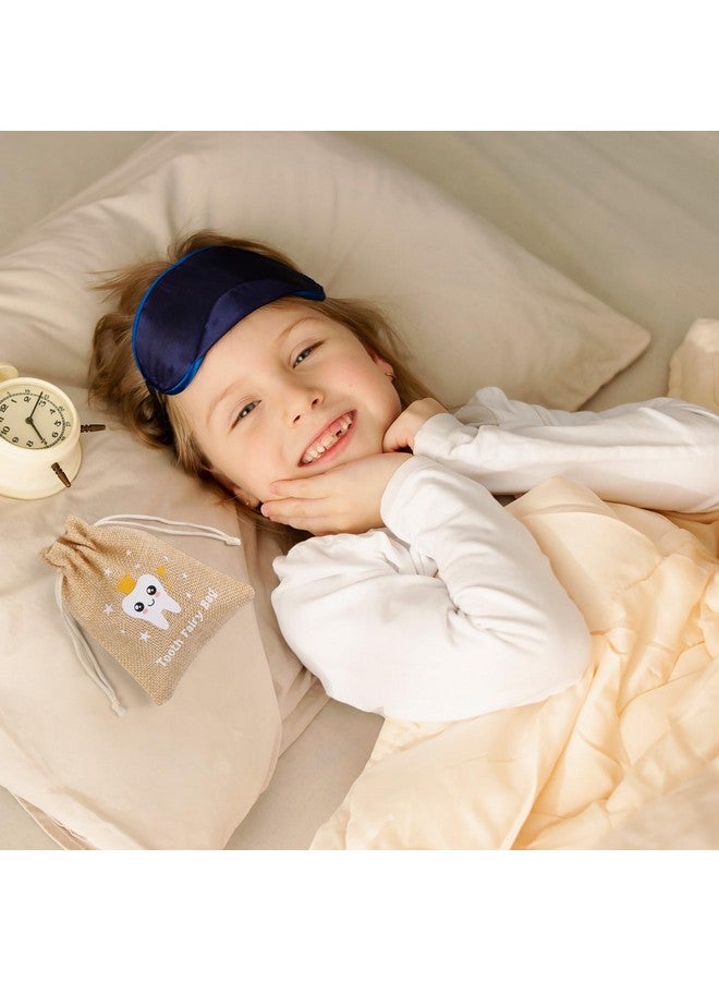 PartyYeah 1 Set/4Pcs Wooden Tooth Fairy Box Tooth Fairy Door Hanger Tooth Fairy Box with Storage Pouch Gold Foil Reward Coin Wooden Doorplate Toot-h Fairy Coin - Image 5