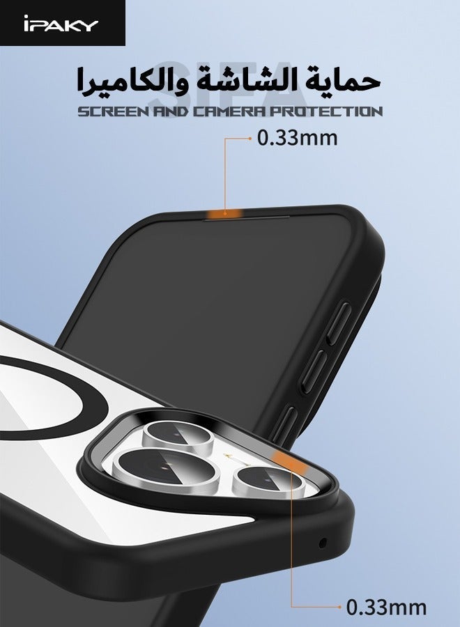 IPAKY Huawei Pura 70 Pro Case, Magnetic [Compatible with Magsafe] Composite Material Case Cover, Military Grade Anti-Drop Shockproof Case for Pura 70 Pro, Slim Anti-Fall Back Cover for Huawei Pura 70 Pro - Image 5