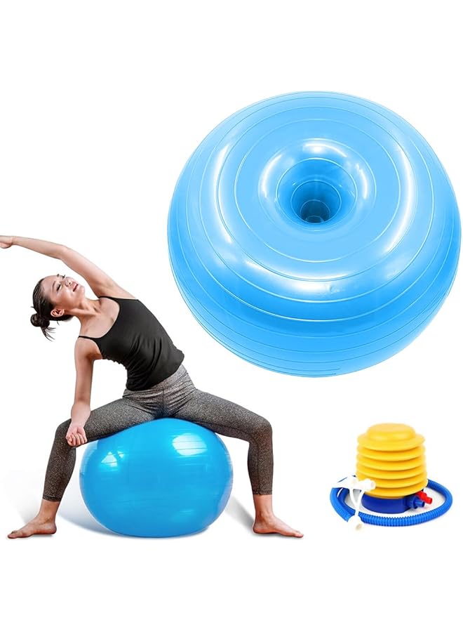 PROMASS Exercise Ball, Anti-Burst Yoga Ball, With Quick Pump Donut Ball, Slip Resistant Gym Ball, Supports 500Kg Balance Ball For Exercise, Labor, Birthing, Kids, Home & Gym Fitness(19.6") 