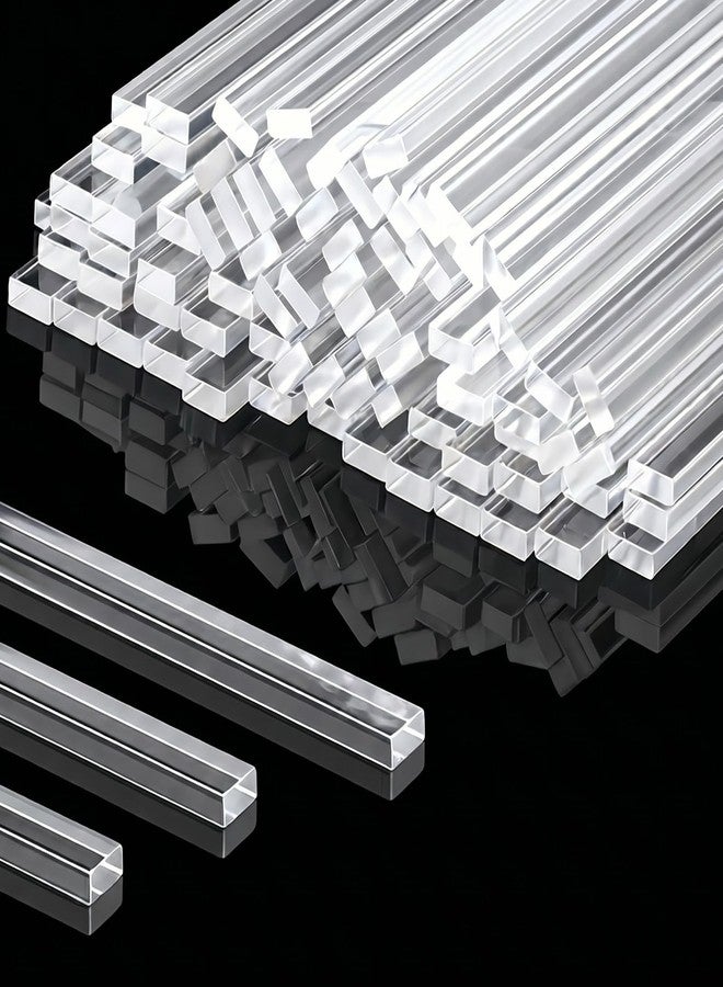 HaiFafafaing 100 Pcs Cake Topper Sticks - 6 Inch Clear Acrylic Cupcake Topper Sticks - Image 1