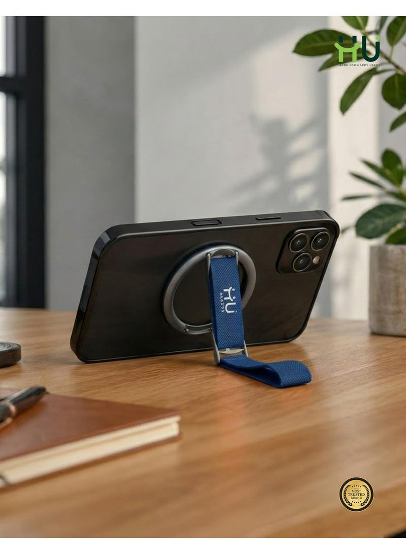 H U Foldable Universal Magnetic Phone Holder - Super Strong Magnet, 360° Adjustable Mobile Stand for Desk, Car & Office - Image 4
