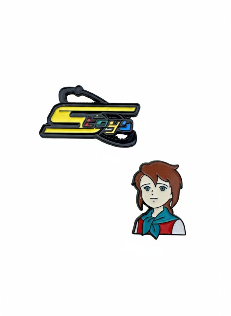 Space Two-piece metal mobile phone sticker with the Spacetoon channel logo and the character Remi - Image 1