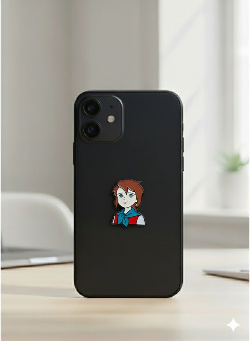 Space Two-piece metal mobile phone sticker with the Spacetoon channel logo and the character Remi - Image 4