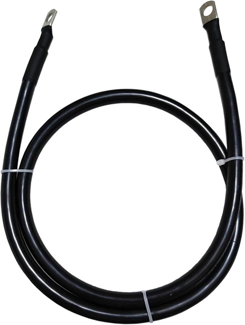 Battery Connection Cable 10/16/25/35mm2 Copper Wire with Lugs for UPS,Inverter, Battery Series Parallel Connect(Black,M6-6.5MM_8 AWG - 10MM2_20CM Length) - Image 1