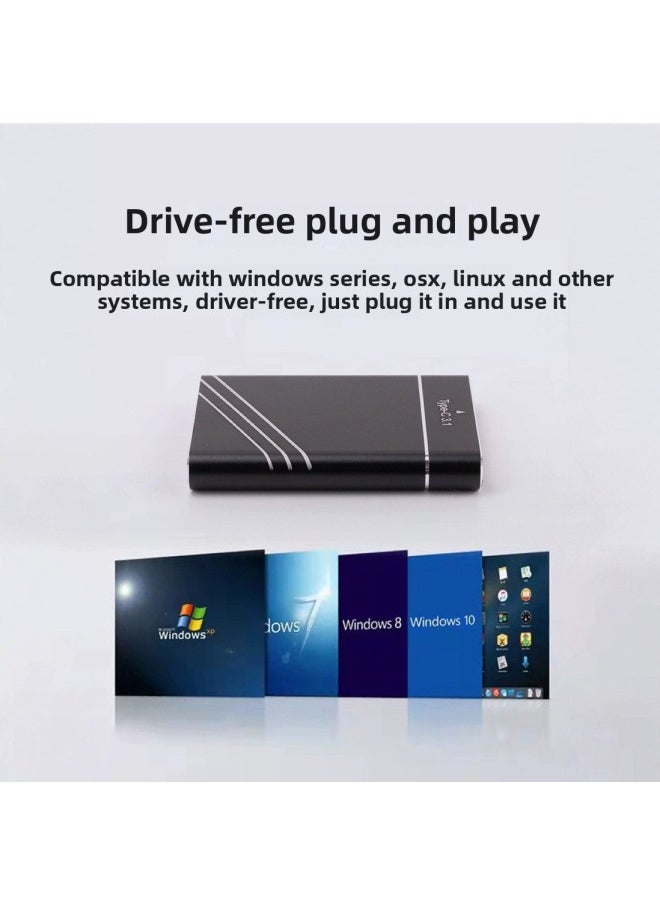 SSD Solid State Mobile Hard Disk 1TB 2TB Various Capacity External Hard Disk-Capacity:High-speed 12tb-Interface:Black  - Image 4