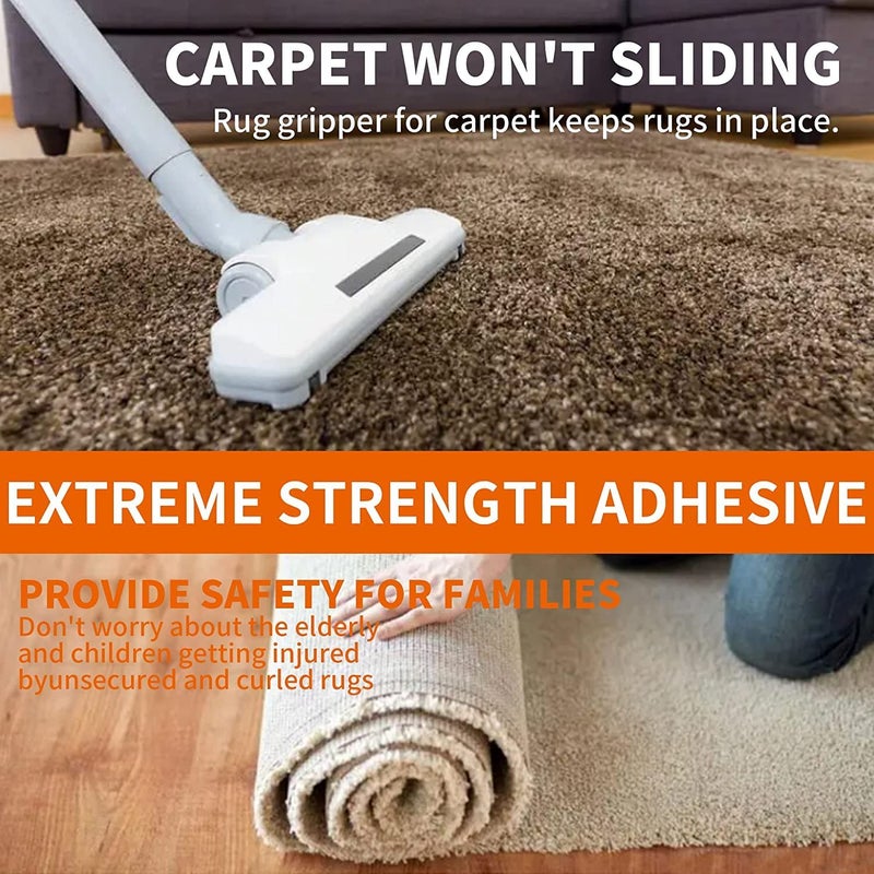Mossio Mossio Double-Sided Carpet Tape Super Strong Sticky Tape for Carpet Rugs, Hardwood Floors, mats Residue-Free Non Slip Waterproof Rug Tape  - Image 3